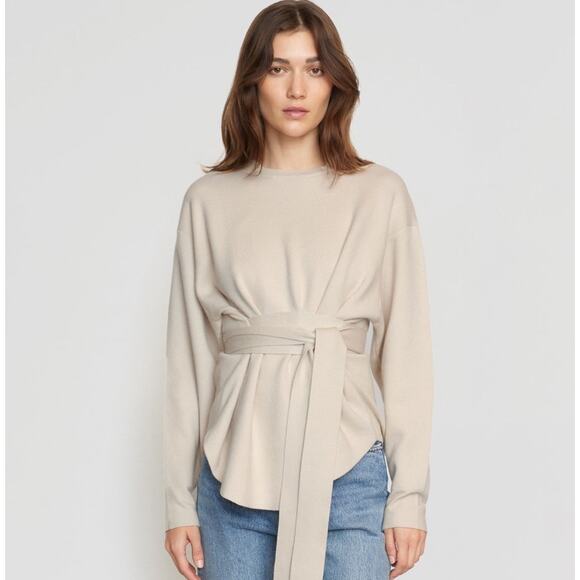 Modern Citizen Cream Sweater with Belt - Picture 1 of 7